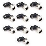 CEKER 1/2 Tubing x 1/2" Npt Male Thread Elbow 90 Degree Push to Connect Fittings Air Fittings Pneumatic Quick Connect Fitting Airlines Push In Connectors Tube Fittings 10Packs