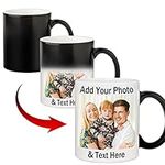 Personalized Color Changing Mug, Custom Magic Mug w/Picture, Text, Name, Taza Personalizada Design Your Own Coffee Mug, Personalized Gifts for Birthday Mother's Day Christmas 11oz(Magic Mug)