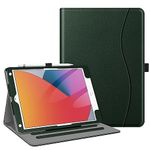 Fintie Case for iPad 9th / 8th / 7th Generation (2021/2020/2019) 10.2 Inch - [Corner Protection] Multi-Angle Viewing Stand Cover with Pocket & Pencil Holder, Auto Wake Sleep, Midnight Green