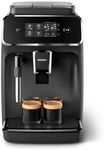 PHILIPS Serie 2200 Kaffeevollautomat – Klassischer Milchaufschäumer, Intuitives Touchdisplay, mattes Schwarz (EP2220/10)