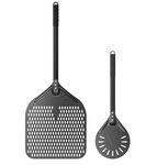 G.a HOMEFAVOR 14 Inch Perforated Pizza Peel – Professional 8 inch Pizza Turning Peel with Anodized Aluminum, Perforated Pizza Paddle with Non-Slip Heat Resistant Handle