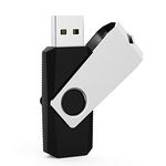 64 GB Flash Drive, Aiibe USB Flash Drive Thumb Drive 64GB Memory Stick Zip Drive Swivel Design Pen Drive Fold Storage Jump Drive 64G USB 2.0 Black