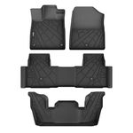 KARPAL Floor Mats Fit for 2023 2024 2025 Honda Pilot, TPE Rubber All Weather Protection Heavy Duty Floor Liners Accessories Anti-Slip,1st, 2nd and 3rd Row