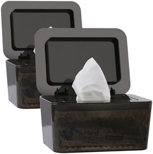 2 Pack Baby Wipes Dispenser Wipe Holder - Larger Capacity Wet Wipe Dispenser Box Wipes Container for Bathroom Keep Wipes Moist and Fresh