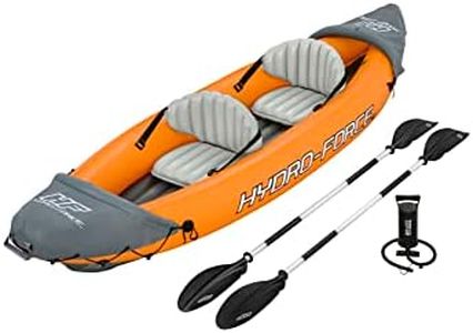 Hydro-Force Rapid Kayak | 2 Person Inflatable Kayak Set with Seats, Backrest, Paddles, Hand Pump and Carry Bag, Orange