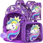 gxtvo 3PCS Girls Unicorn Backpack, 