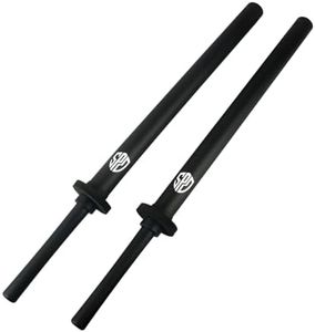 Superdo Foam Practice Swords Detachable Handle Training Stick Black (Double Pack)