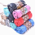 DAYOLY Pet Blanket Luxury Warm Soft Fleece Pet Dog/Cat/Puppy/Kitten Bed Blankets Mat Pad with Paw Print - Value Pack 60 x 70cm Per Blanket (6 pieces of 23.6x27.6 Inches)