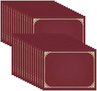 SUNEE Certificate Holders(Burgundy, 30 Packs), Diploma Covers Gold Foil Border, for Letter Size 8.5x11 Certificates, Cardstock, Document Papers