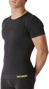 NOLOGO Camiseta Termica Hombre Manga Corta Work - Camiseta Manga Corta Hombre para Hombre, Ropa Interior Hombre, Camiseta Interior Hombre, Ropa Trabajo Hombre Invierno Sin Costuras - Made in Italy