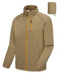 Little Donkey Andy Men's Cycling Jacket, Waterproof Lightweight Windbreaker, Packable