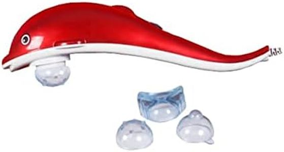 Dealsure Dolphin Handheld Massager with Vibration, Magnetic, Far Infrared Therapy to Aid in Pain and Stress Relief For Men and Women big size power source from directly to Plug in(MultiColour)