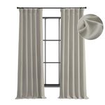 Half Price Drapes Boch-LN1856-108 Faux Linen Blackout Curtain, 50 x 108, Birch