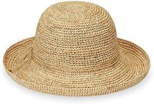 Wallaroo Hat Company – Women’s Petite Catalina Sun Hat – Wide Brim Natural Fiber and Adjustable Sizing for Smaller Crown Sizes – Chic Hat for Garden Parties, Beach Days and Outdoor Events (Natural)