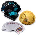 Magicwand 24 K Plated Poker Playing Card Game[Pack of 3 Gold,Silver,Black Cards]