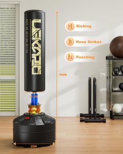 LEKÄRO Free Standing Punch Bag – Gold & Black