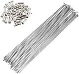 SENQI Bicycle Stainless Steel Spokes 80mm-297mm with Copper Cap 36pcs(262mm/Silver)