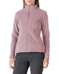 Outdoor Ventures Womens Fleece Jackets Ladies Lightweight Warm Full Zip Coat Soft Outerwear Running Jacket With 4 Large Pockets Greyish-pink S