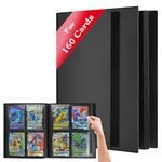 JUSONEY Trading Card Album Folder - 4 Pocket Sports Trading Card Binder for 160 Cards, Sturdy Card Holder Folders Card Collection Folder for MTG, TCG, Football, Basketball Cards - 20 Pages