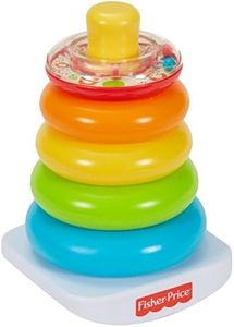 Fisher-Price Plastic Original Rock-a-Stack - Classic stacking toy with 5 colorful rings to grasp, shake, and stack ( Multicolor )
