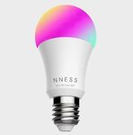 NNESS Smart Home- Matter Over WiFi, LED Smart Light Bulb E27, Apple Home Kit, Amazon Alexa, Google Home, Smart Life app no hub Required. 9W. RGBW Warm White