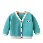 MOMISY Baby Boy & Girls Sweater Jacket Front Open Cardigan (4 to 5 Years, Rama)