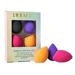 Iremos beauty blenders, premium quality makeup sponges for an airbrushed finish, foundation sponge for liquids and creams, 4 pack beauty blender set, latex free