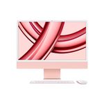 Apple 2023 iMac all-in-one desktop computer with M3 chip: 8-core CPU, 10-core GPU, 24-inch 4.5K Retina display, 8GB unified memory, 512GB SSD storage, matching accessories. Works with iPhone; Pink