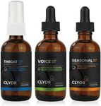 CLYOR Voice37 Singers Voice Remedy, Throat37 Sore Throat Remedy, Seasonal37 Cold Remedy – All Natural Vocal Booster, Sore Throat Remedy, Cold Remedy. Bundle of All 3 Bottles