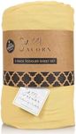 Sweet Acorn 3 Piece Toddler Bedding Sets - Organic Cotton Jersey Knit - Fits Convertible Cribs and Mattresses - 9" x 28" x 52" - Butter Yellow