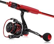 Sougayilang Fishing Rod Reel Combos,Two Pieces Light Weight Pole with High Speed Smooth Powerful Gear Casting &Spinning Avaliable for Freshwater Saltwater Best Gifts