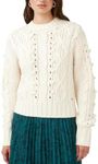 Buffalo David Bitton Women's Larsa Ls Crew Neck Sweater, Ivory, X-Large