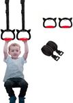 FREHOMEE 4.92ft Red Gymnastic Rings,Both for Adults and Kids,Support 440lb,Home Fitness Equipment for Children, Kid's Indoor Pull-up Bar for Stretching and Height Increase