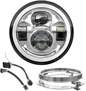 Z-OFFROAD Upgrade 7 Inch Motorcycle LED Headlight w/DRL White Halo DOT Kit Compatible with Harley Davidson Street Glide Road King Special Electra Glide Ultra Classic Fat Boy Heritage Softail - Chrome