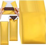 Tanlade 200 Pcs Chocolate Candy Wrappers Aluminum Foil Candy Bar Wrappers with Thick Paper Backing Foil Sheets for Food DIY Candies Wrapping Packing Gifts, 7.5 x 6 Inch (Gold)