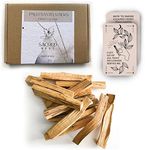 Sacred Nest Extra Premium Palo Santo & MP3 Ritual | 100g SERFOR Certified Smudging Sticks | 10X Chunky, High Resin Smudging Wood |Wild Harvested, Peruvian Smudge Sticks|Energy Cleansing Incense Sticks