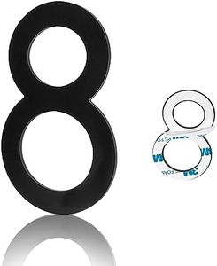 3 Inch Mailbox Numbers, Stainless Steel Matte Black Modern House Number, Self-Adhesive Door Numbers for Apartments Office (8)