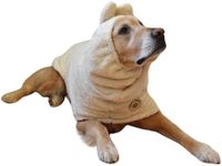 DERPYCHAPPY Premium Dog Towel Robe & Dog Bathrobe for Drying Dogs Made in Korea | Super Absorbent Quick & Adjustable Microfiber Bath Towel for Cats & Puppy Robes After Bath | Soft Warm Drying Coat
