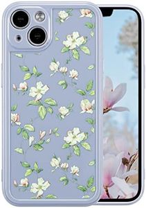 ZTOFERA Compatible with New Phone Case for Girls Women, Floral Flower Pattern Design Silicone Case, Slim Shockproof TPU Protective Bumper Case Cover for New Phone,Grey