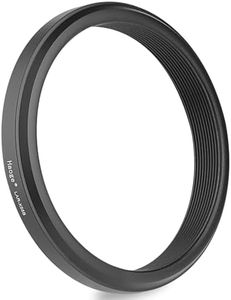 Haoge 49mm Filter Adapter Ring for Fujifilm Fujinon X100VI X100V Camera Accessories fit 49mm UV CPL ND Filter Fit Original Lens Cap Black LAR-X55B