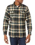 Burnside Men's Yarn-Dyed Long Sleeve Flannel Shirt, Khaki, Large