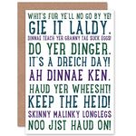 Wee Blue Coo Scottish Sayings Phrases Scots Fun Scotland Sealed Greeting Card Plus Envelope Blank inside