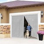 White Magnetic Garage Door Screen 10x8ft and All Other Sizes - Easy Installation for 10x8 Garage Door - Durable Fiberglass Garage Door Screen 10x8 ft - Handsfree Entry 10 ft by 8ft Garage Screen