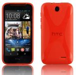 cadorabo Case works with HTC Desire 310 in CANDY APPLE RED - Shockproof and Scratch Resistant TPU Silicone Cover - Ultra Slim Protective Gel Shell Bumper Back Skin