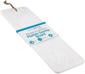 BIRDROCK HOME 23" Marble Serving Board | 100% Natural Premium Large Marble Stone Slab - Cheese Cutting Board | Charcuterie, Pastry & Food Display | Kitchen Decor Tray | Countertop, Table Top - White