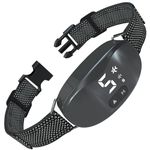 Dog Bark Collar with Dual Vibration Version,Automatic Training Collar with 8 Adjustable Sensitivity and Intensity Levels,3 Modes Sound Vibration and Strong Vibration,Waterproof and Rechargeable,Black