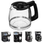 12-Cup Replacement Coffee Carafe Compatible with Hamilton Beach Coffee maker Pot 49902, 49915, 49905C, CM4309, 49317, 49467, 49611, 49904, 49934, 46230, 46290, 46293, 46294, 46299