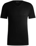 BOSS Mens TShirtVN 3P Classic Three-Pack of V-Neck T-Shirts in Cotton Jersey Black