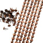 Let's Decorate 10 Meters D11mm Copper Plated Decorative Nail Strips/Nailhead Trims,Sofa Tacks,Upholstery Sofa Tacks,DIY Furniture Accessory (O:11mm Copper)