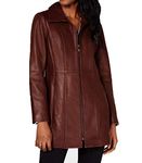 Anne Klein Stand-Collar Leather Jacket